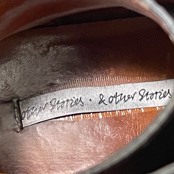 Excellent used condition & other stories chunky leather combat boots. - Picture 4 of 5